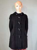 女子ダッフルコート 黒