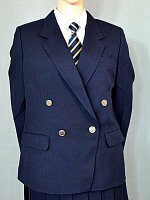 女子Wブレザータイプジャケット 濃紺