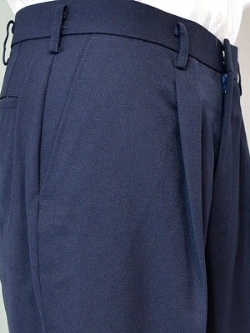 男子冬用スラックス　紺