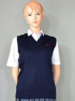 ニットベスト 濃紺